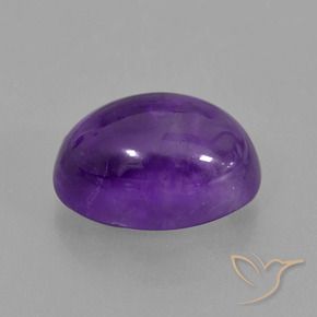 7.13 ct Violet Amethyst Stone, Natural Amethyst in Oval Cabochon Shape for Sale