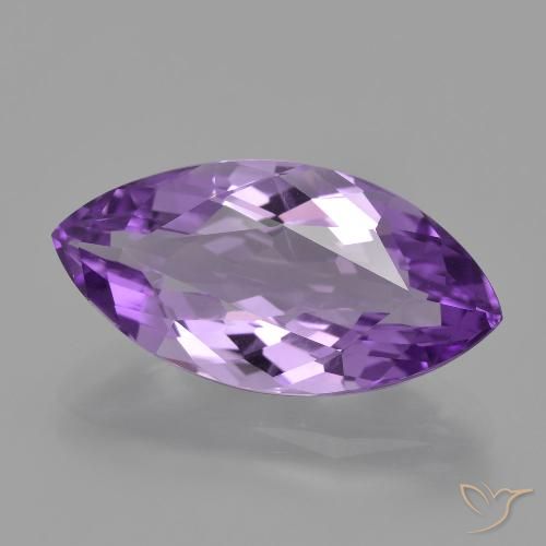 6.24ct Natural Medium Violet Amethyst, Marquise, VS