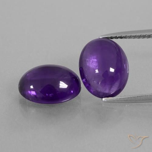 6.76ctw Natural Medium Violet Amethyst, Oval, Transparent
