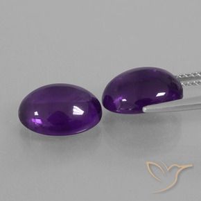 Amethyst Gemstones in 11 x 9 mm (calibrated) Size for Sale, Amethyst Stones in Medium Violet Color