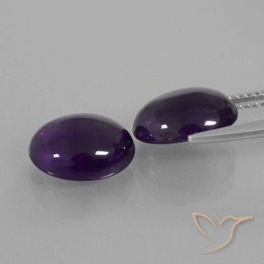 Amethyst Gemstones in 11 x 9 mm (calibrated) Size for Sale, Amethyst Stones in Dark Violet Color