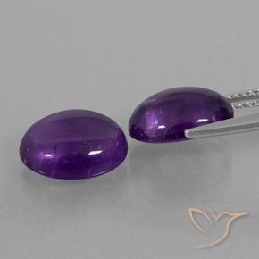 Amethyst Gemstones in 11 x 9 mm (calibrated) Size for Sale, Amethyst Stones in Medium Violet Color