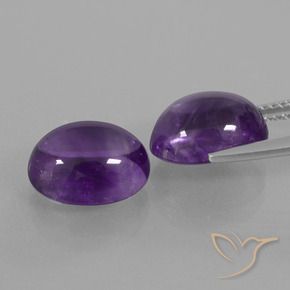 Amethyst Gemstones in 11 x 9 mm (calibrated) Size for Sale, Amethyst Stones in Medium Violet Color