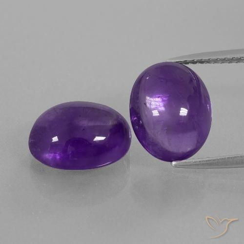 7.69ctw Natural Medium Violet Amethyst, Oval, Transparent