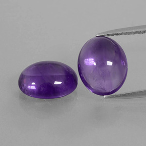 Medium Violet Аметист Камень - 3.2ct Овал Кабошон (ID: 409421)