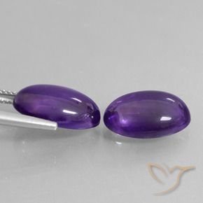 Amethyst Gemstones in 14 x 10 mm (calibrated) Size for Sale, Amethyst Stones in Medium Violet Color