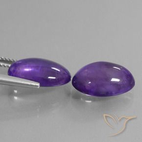 Amethyst Gemstones in 14 x 10 mm (calibrated) Size for Sale, Amethyst Stones in Medium Violet Color