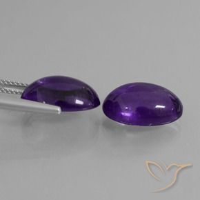 Amethyst Gemstones in 14 x 10 mm (calibrated) Size for Sale, Amethyst Stones in Medium Violet Color