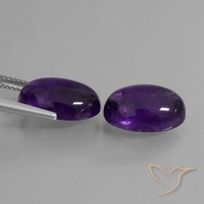Amethyst Gemstones in 14 x 10 mm (calibrated) Size for Sale, Amethyst Stones in Medium Violet Color