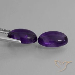 Amethyst Gemstones in 14 x 10 mm (calibrated) Size for Sale, Amethyst Stones in Deep Violet Color