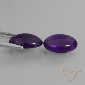 Amethyst Gemstones in 14 x 10 mm (calibrated) Size for Sale, Amethyst Stones in Medium Violet Color
