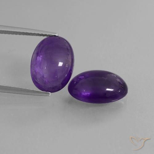 10.17ctw Natural Medium Violet Amethyst, Oval, Transparent