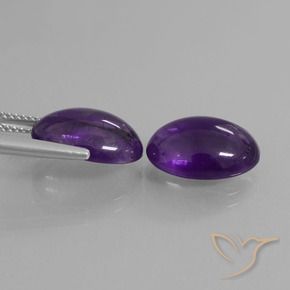 Amethyst Gemstones in 14 x 10 mm (calibrated) Size for Sale, Amethyst Stones in Medium Violet Color