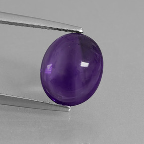 Medium Violet Аметист Камень - 3.2ct Овал Кабошон (ID: 409468)