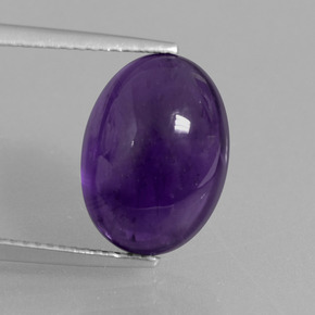 Темно-фиолетовый Аметист Камень - 7.1ct Овал Кабошон (ID: 409488)