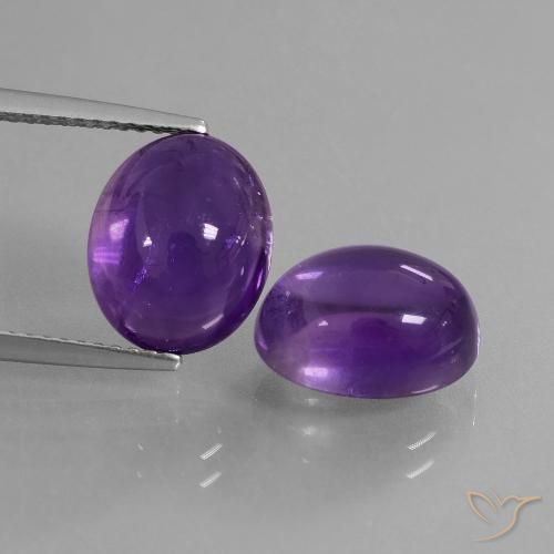 8.76ctw Natural Medium Violet Amethyst, Oval, Transparent