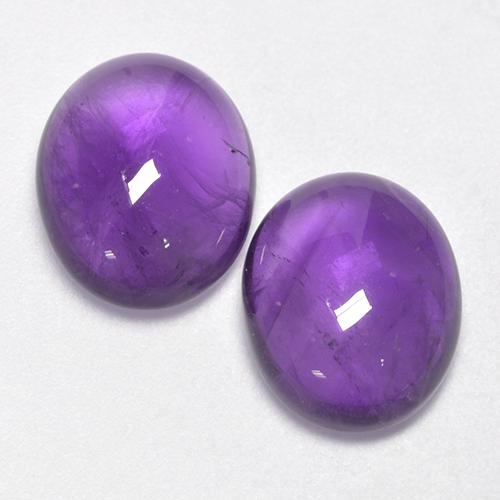 Intense Violet Amethyst Gem - 3.1ct Oval Cabochon (ID: 409515)