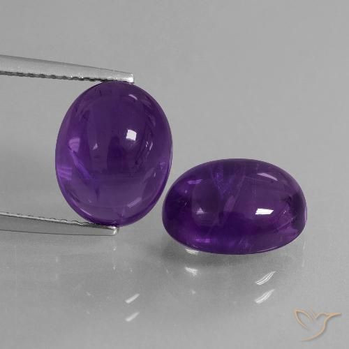 8.83ctw Natural Deep Violet Amethyst, Oval, Transparent