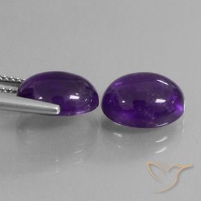 Amethyst Gemstones in 11 x 9 mm (calibrated) Size for Sale, Amethyst Stones in Medium Violet Color
