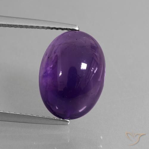 6.32ct Natural Deep Violet Amethyst, Oval, Transparent