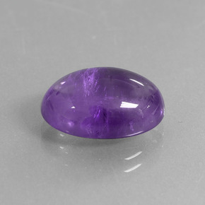 6.34 ct Violet Amethyst Stone, Natural Amethyst in Oval Cabochon Shape for Sale
