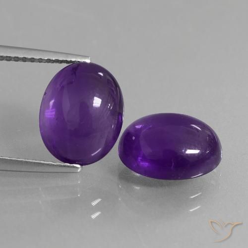 7.48ctw Natural Medium Violet Amethyst, Oval, Transparent