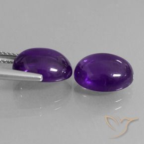 Amethyst Gemstones in 11 x 9 mm (calibrated) Size for Sale, Amethyst Stones in Medium Violet Color