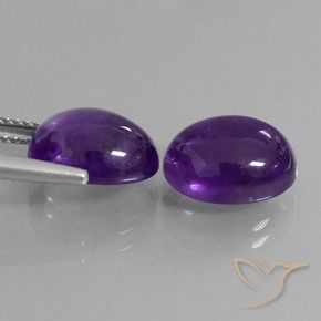 Amethyst Gemstones in 11 x 9 mm (calibrated) Size for Sale, Amethyst Stones in Medium Violet Color
