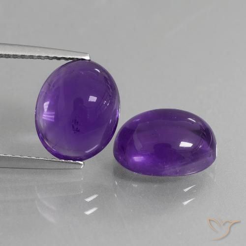 7.61ctw Natural Medium Violet Amethyst, Oval, Transparent