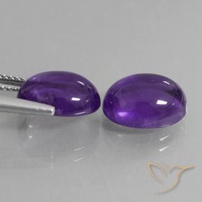 Amethyst Gemstones in 11 x 9 mm (calibrated) Size for Sale, Amethyst Stones in Medium Violet Color