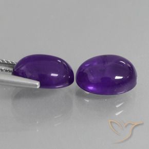 Amethyst Gemstones in 11 x 9 mm (calibrated) Size for Sale, Amethyst Stones in Medium Violet Color