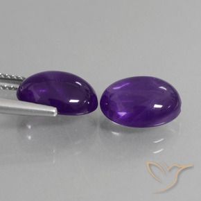 Amethyst Gemstones in 11 x 9 mm (calibrated) Size for Sale, Amethyst Stones in Medium Violet Color