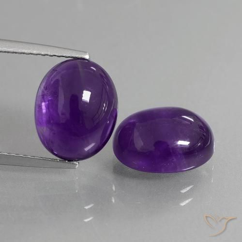 8.08ctw Natural Medium Violet Amethyst, Oval, Transparent