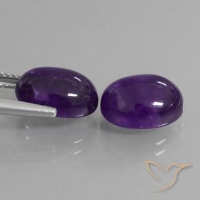 Amethyst Gemstones in 11 x 9 mm (calibrated) Size for Sale, Amethyst Stones in Medium Violet Color