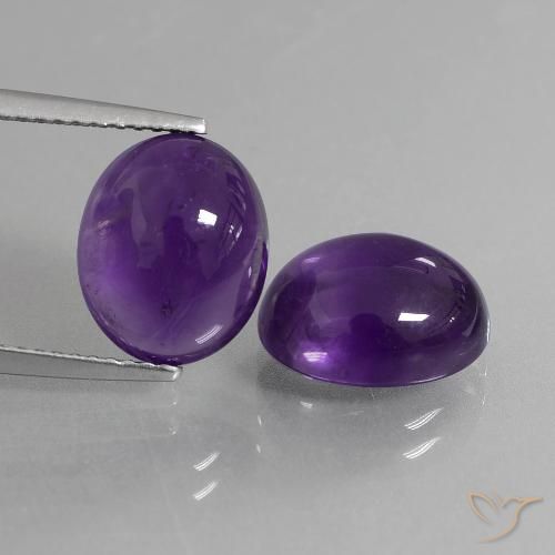 7.99ctw Natural Dark Violet Amethyst, Oval, Transparent