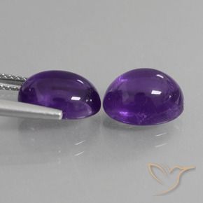 Amethyst Gemstones in 11 x 9 mm (calibrated) Size for Sale, Amethyst Stones in Deep Violet Color