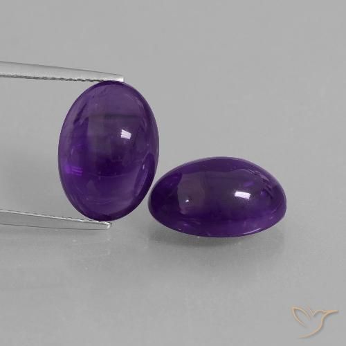 12.30ctw Natural Deep Violet Amethyst, Oval, Transparent