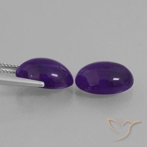 Amethyst Gemstones in 14 x 10 mm (calibrated) Size for Sale, Amethyst Stones in Dark Violet Color