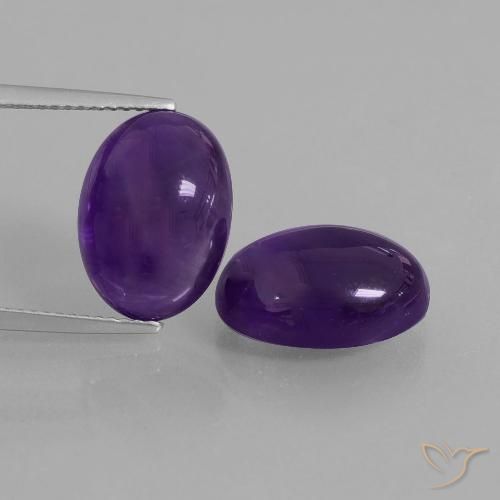 12.68ctw Natural Deep Violet Amethyst, Oval, Transparent