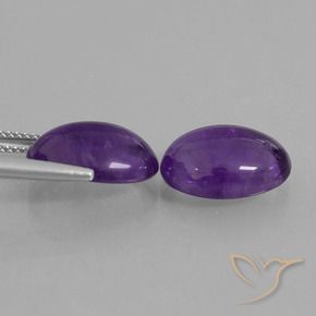 Amethyst Gemstones in 14 x 10 mm (calibrated) Size for Sale, Amethyst Stones in Medium Violet Color