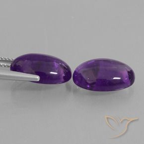 Amethyst Gemstones in 14 x 10 mm (calibrated) Size for Sale, Amethyst Stones in Medium Violet Color