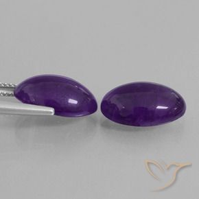 Amethyst Gemstones in 14 x 10 mm (calibrated) Size for Sale, Amethyst Stones in Medium Violet Color