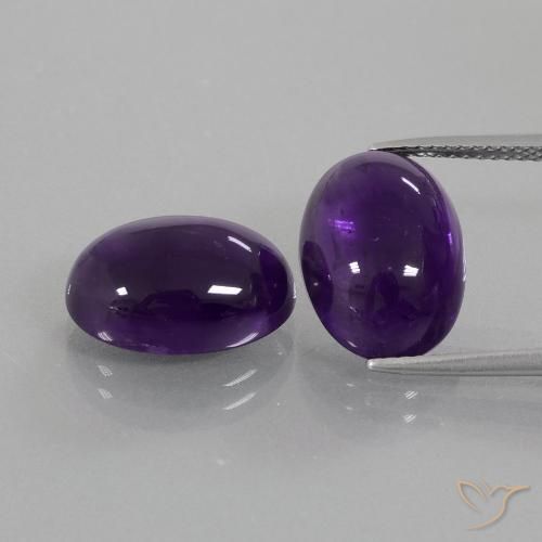 12.34ctw Natural Deep Violet Amethyst, Oval, Transparent