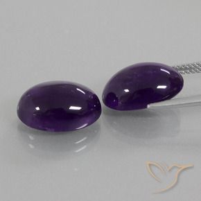 Amethyst Gemstones in 14 x 10 mm (calibrated) Size for Sale, Amethyst Stones in Deep Violet Color