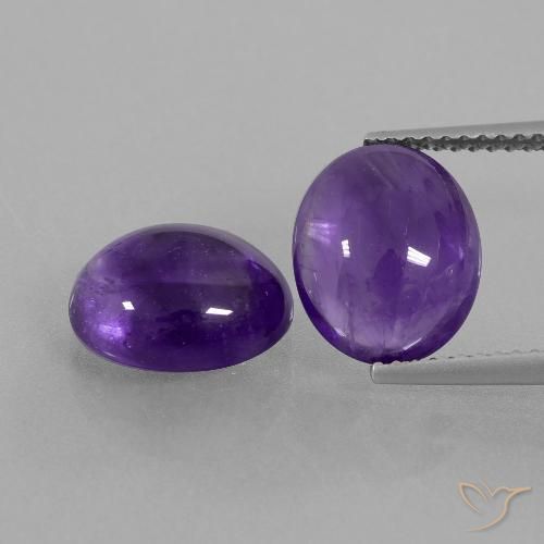 6.42ctw Natural Medium Violet Amethyst, Oval, Transparent