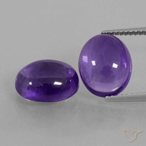 7.85ctw Natural Medium Violet Amethyst, Oval, Transparent