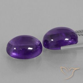 Amethyst Gemstones in 11 x 9 mm (calibrated) Size for Sale, Amethyst Stones in Medium Violet Color