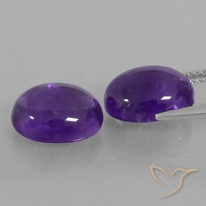 Amethyst Gemstones in 11 x 9 mm (calibrated) Size for Sale, Amethyst Stones in Medium Violet Color