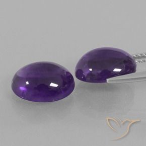 Amethyst Gemstones in 11 x 9 mm (calibrated) Size for Sale, Amethyst Stones in Medium Violet Color