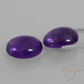 Amethyst Gemstones in 11 x 9 mm (calibrated) Size for Sale, Amethyst Stones in Medium Violet Color